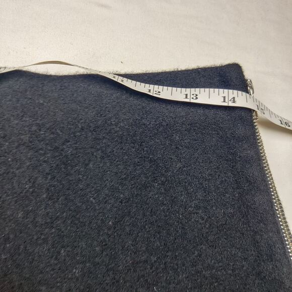 Theory Black Wool Knit Mini Skater Skirt Side Zip Small Minimalist Grunge - Picture 5 of 6